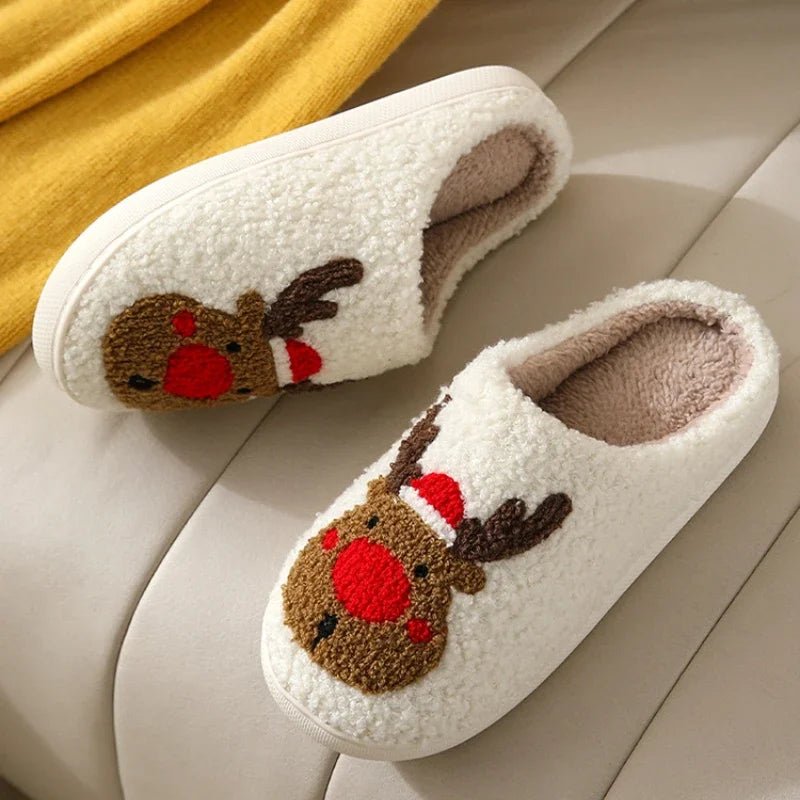 Cozy Reindeer Charm Slippers