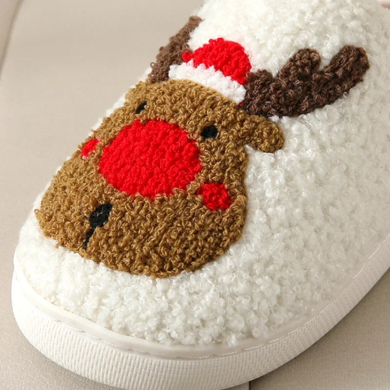 Cozy Reindeer Charm Slippers